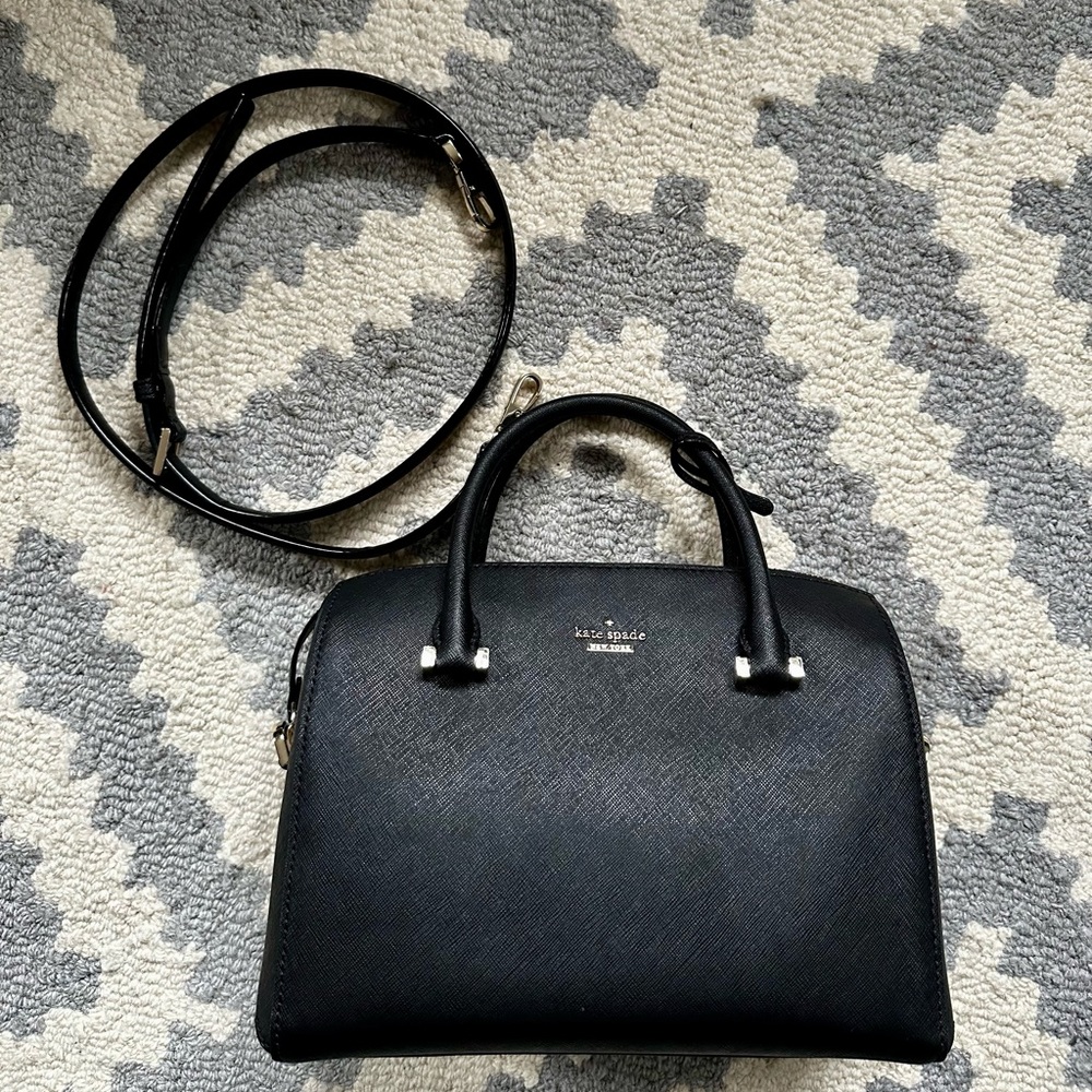 Kate spade black saffiano leather doctors satchel